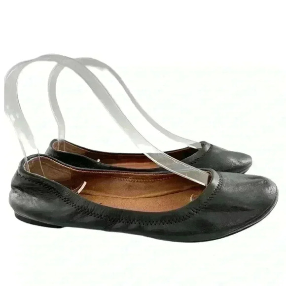Lucky brand womens flats size 6 36 black leather balletcore - Picture 14 of 14